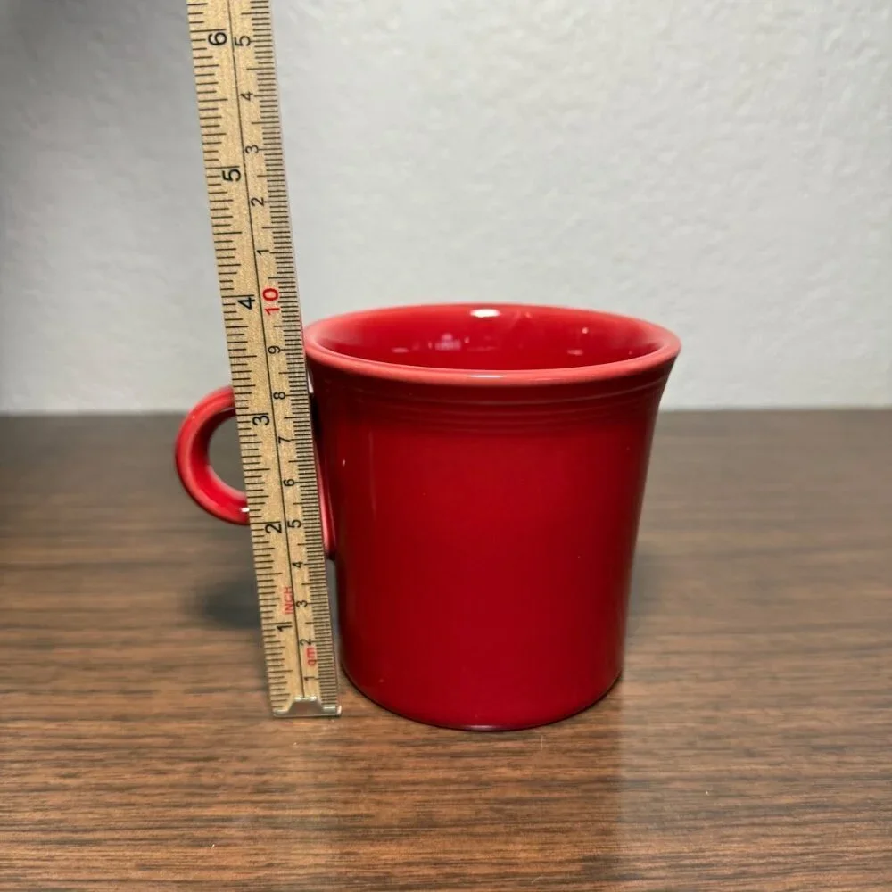 Fiesta Ware Homer Laughlin Red O Handle Coffee Mug Scarlet Red Made in the USA